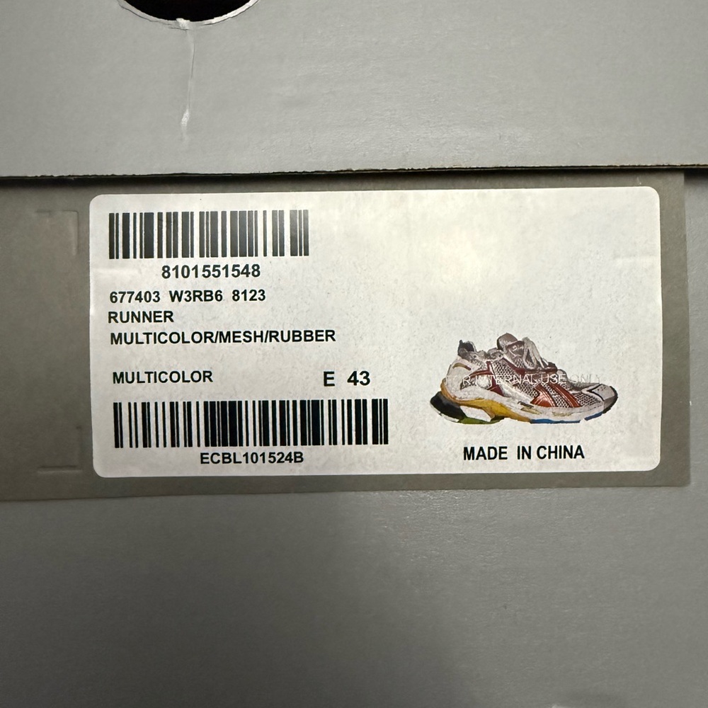 Balenciaga Runner Sneaker 'Grey Multi-Color' - Picture 11 of 11